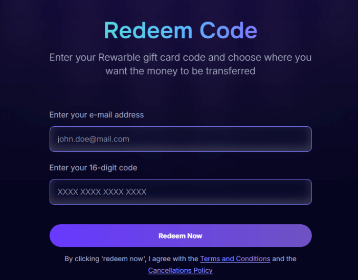 Rewarble Redeem En