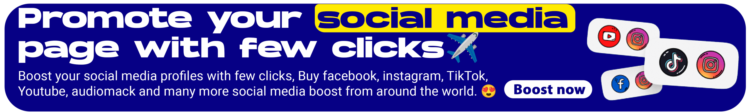 Social Media Boosting Service Banner