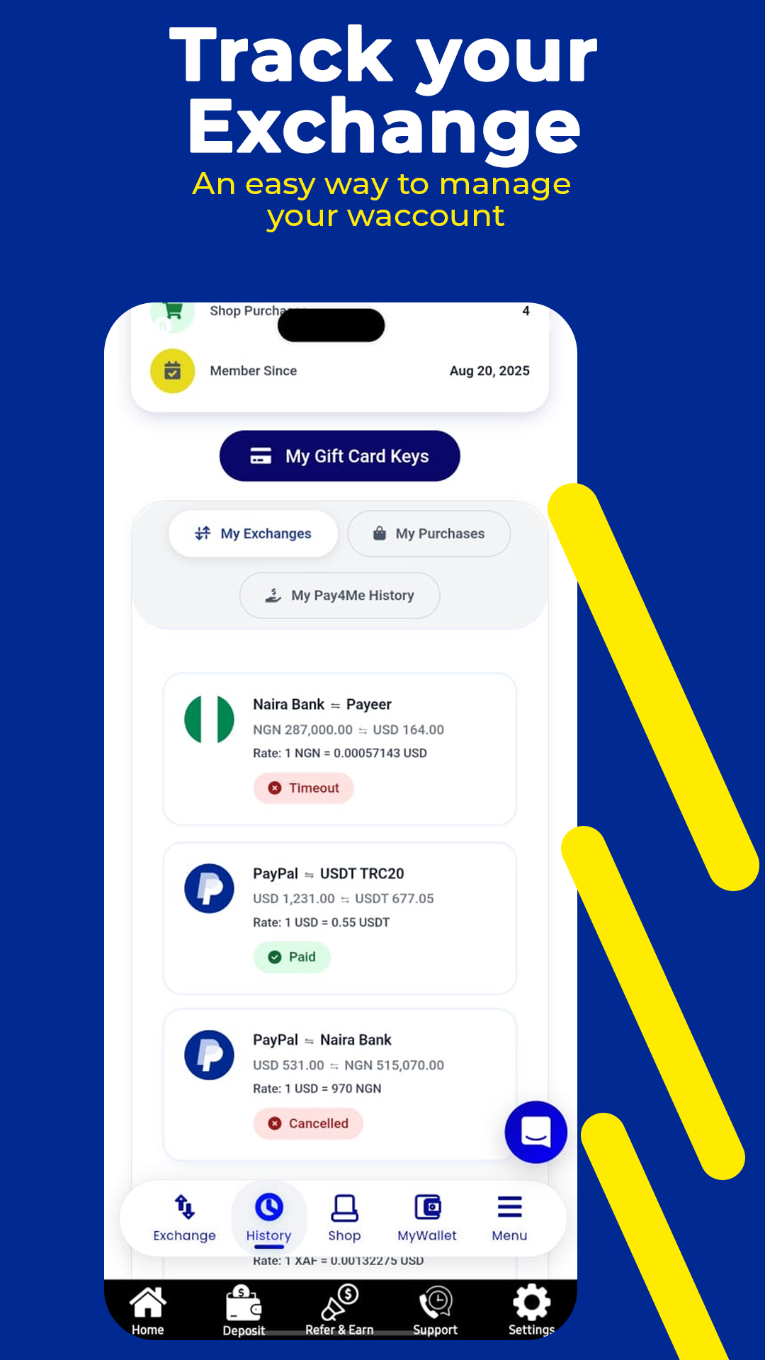 ChinaitechPay app screenshot showing secure account features